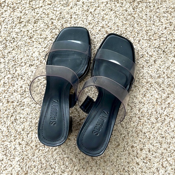 Schutz Ariella Platform Vinyl Sandal Size 5.5 - Picture 3 of 5